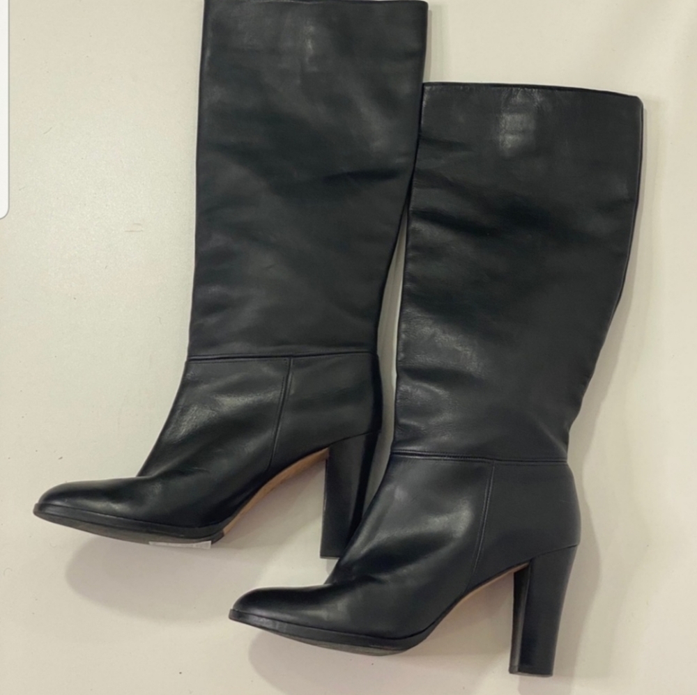 Tall Black Leather Boots